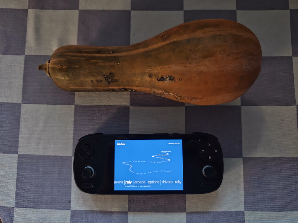 Maslová tekvica for scale.